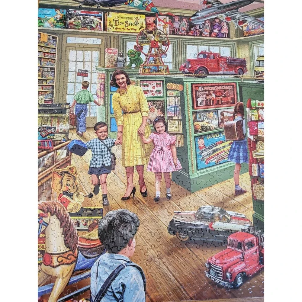 2015 White Mountain The Toy Store 1000 Piece Toys Cardboard Jigsaw Puzzle #1152